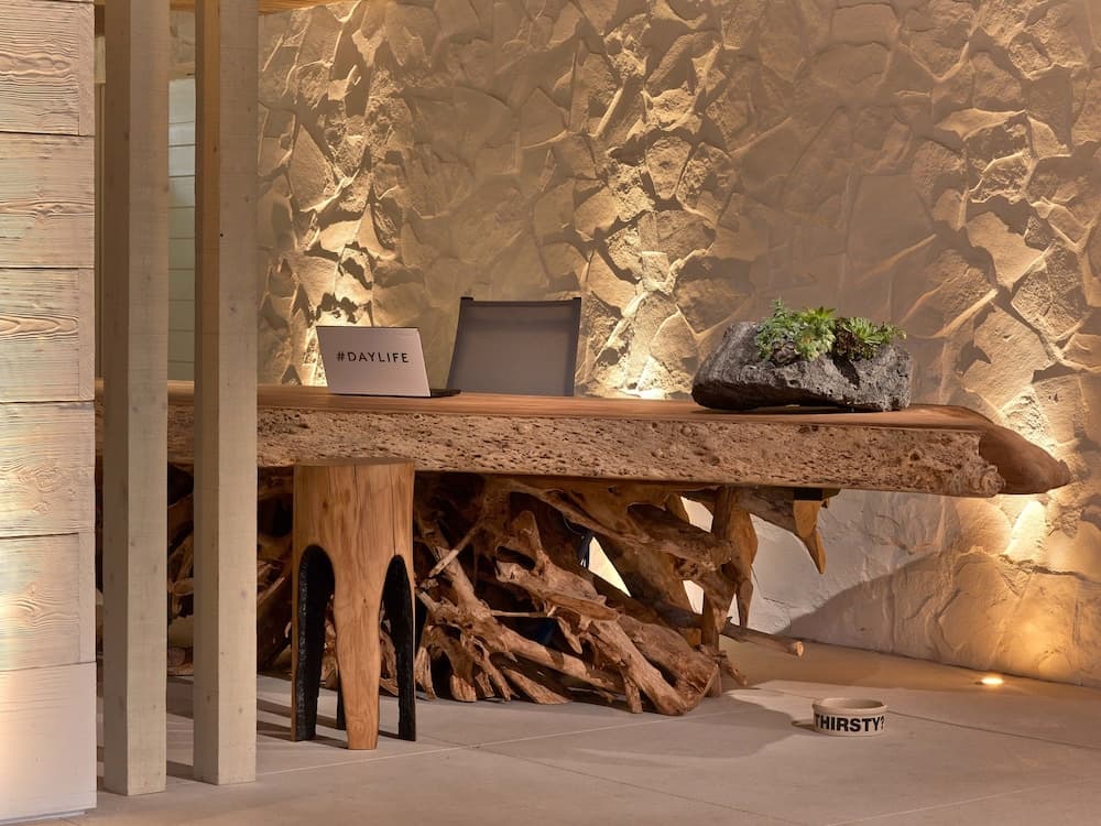 1 Hotel South Beach oceanfront resort exterior with palm trees on Collins Avenue in Miami Beach