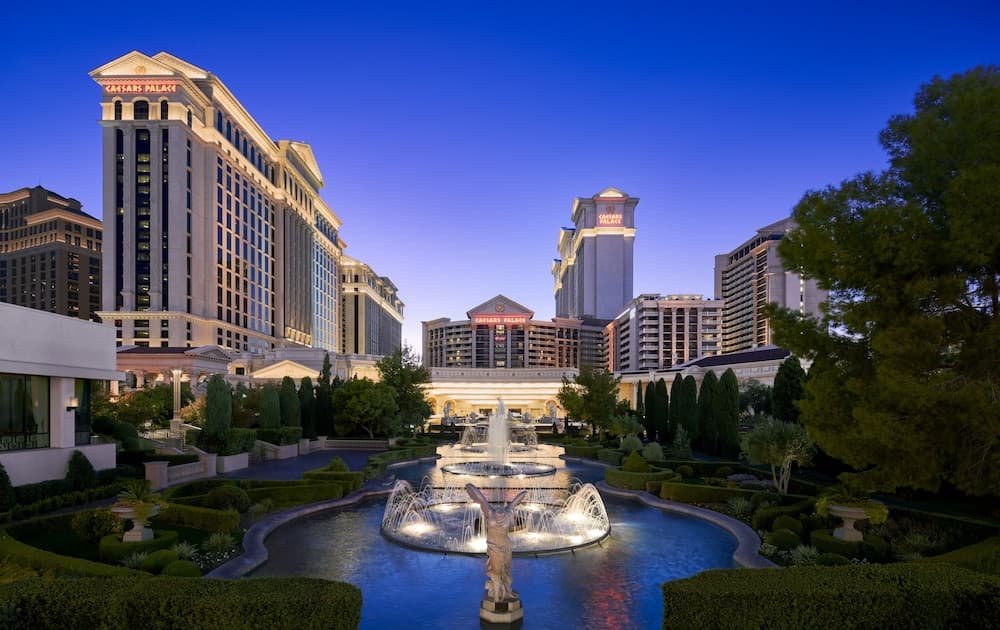 Caesars Palace Las Vegas Roman-themed columns and fountains on the Strip